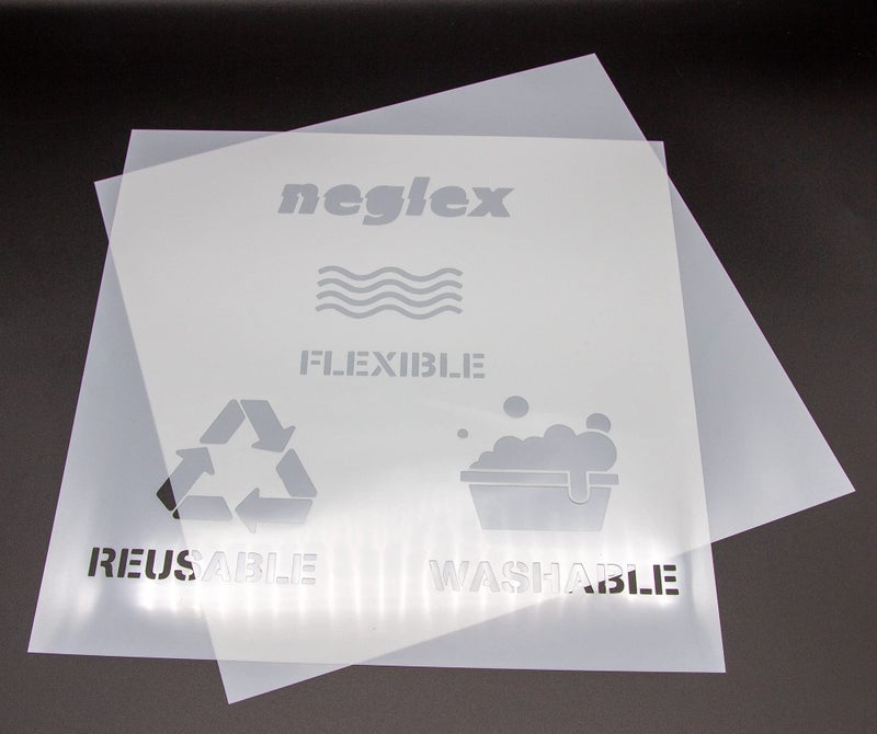 NEGLEX 7.5 مل أوراق مايلر فارغة (10 عبوات)، أوراق استنسل فارغة شفافة للحيوانات الأليفة مقاس 12 × 12 بوصة، مادة قالب لآلة القطع، اصنع استنسل البخاخة، صفائح بلاستيكية حرفية آمنة للطعام - Image 3